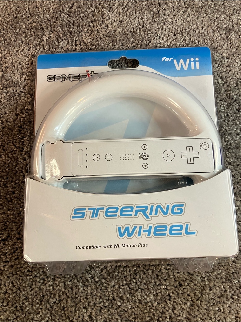 Gamefitz Steering Wheel for Wii. Model: GF-1018M New!